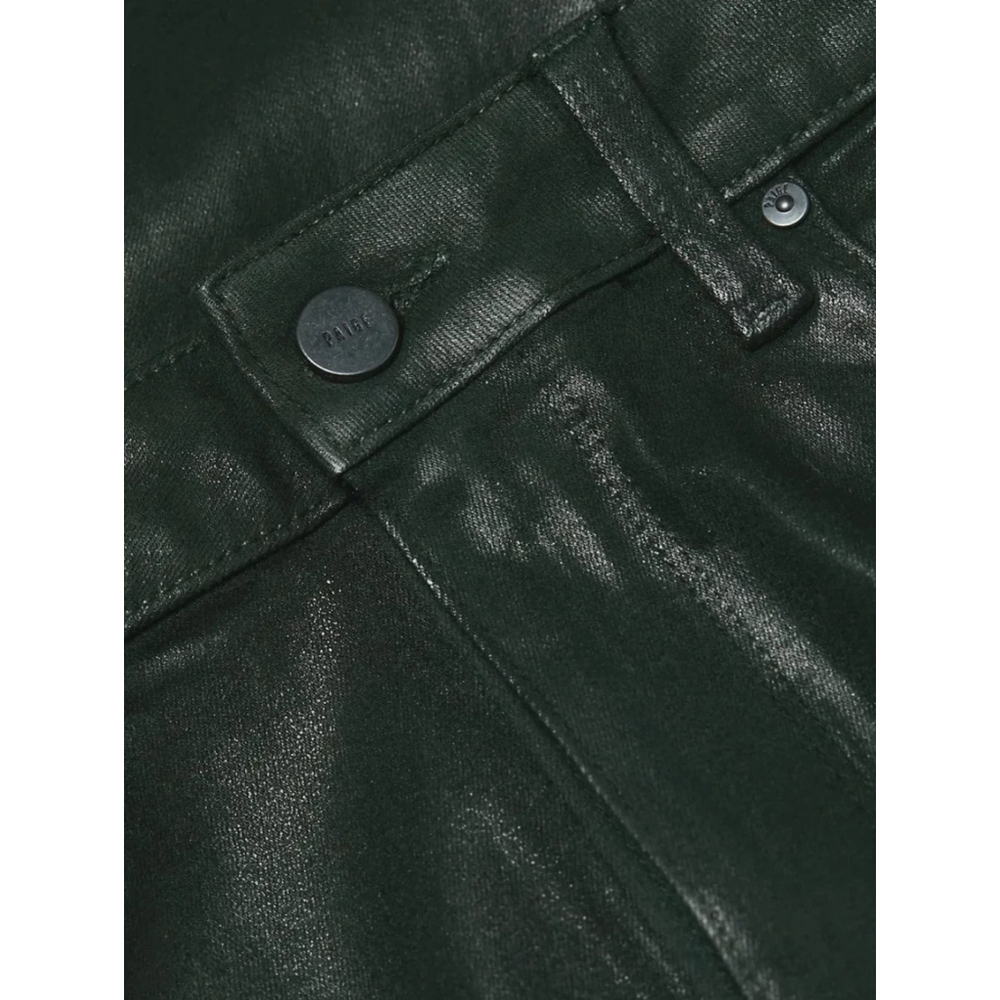 NEW $219 Paige Hoxton Ankle Jeans Deep Emerald Luxe Coating Size 32 - Picture 5 of 6